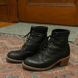 Black Red Wing Clara Boots